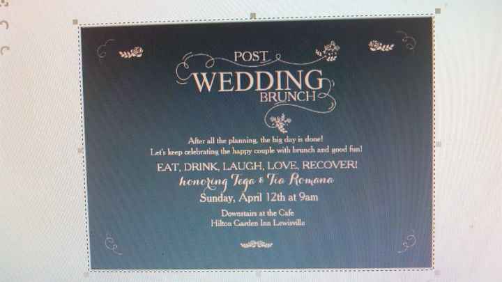 Post Wedding Brunch