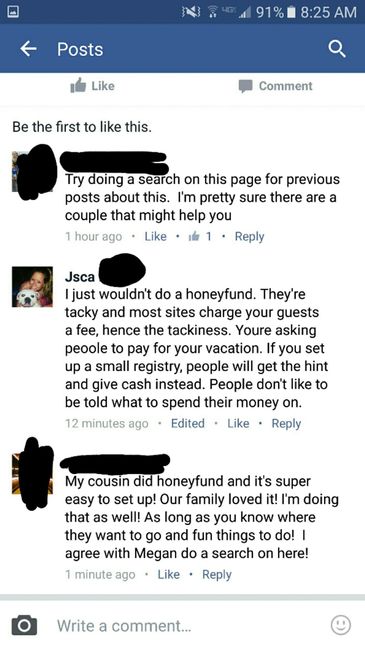 TOO EARLY!! Ugh Honeyfund supporters