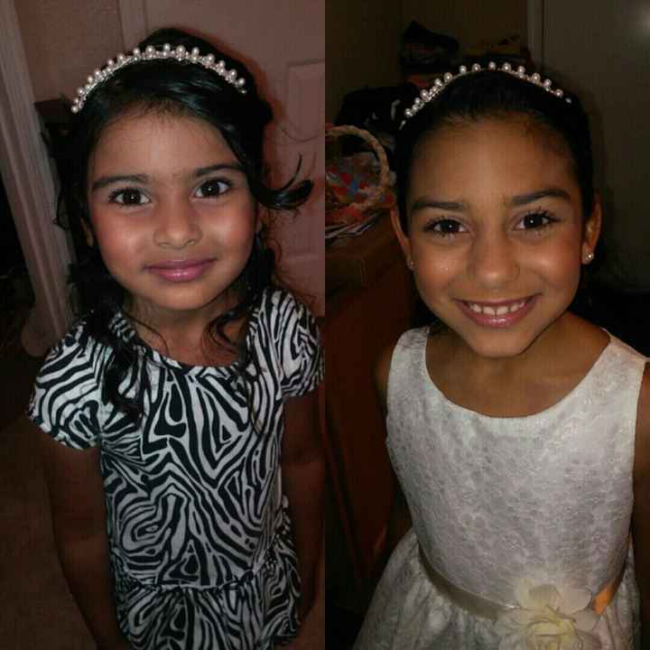Flower girl makeup and hair trial