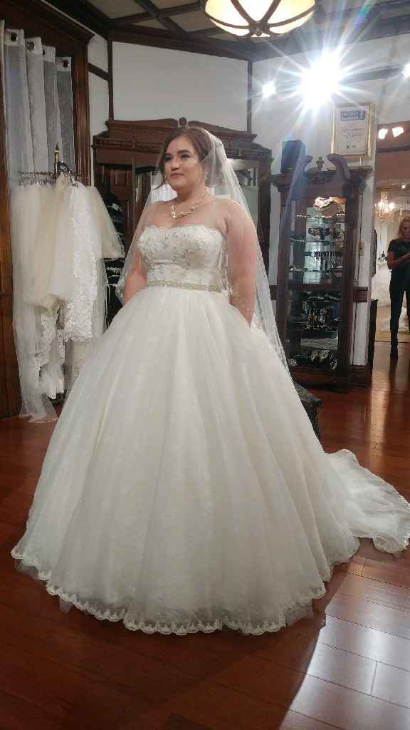 My wedding dress, i absolutely love it, adding sleeves!  Anyone else wearing a ball gown?? - 1