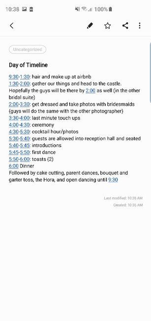 Day of Timeline - Thoughts? 1