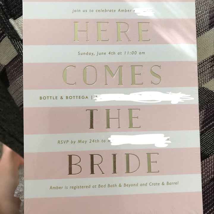 Bridal shower/registry. Timing?