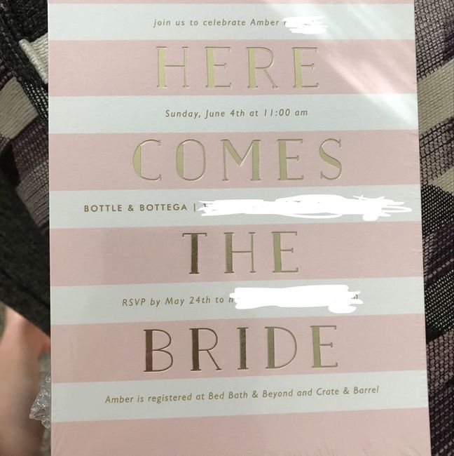 Bridal shower/registry. Timing?