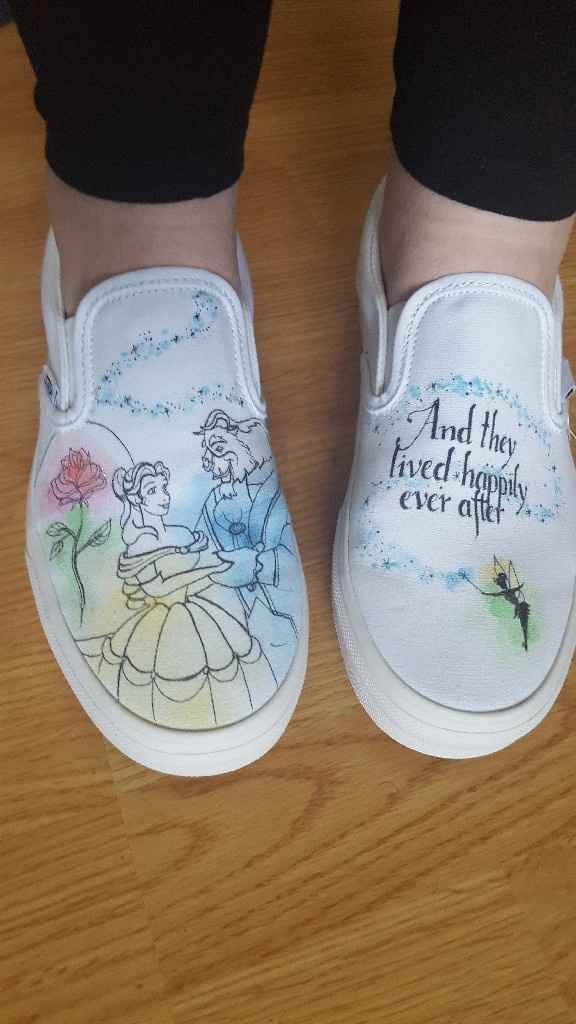 Any colorful or unique shoes you wore under your wedding dress? - 1