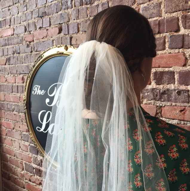 Veils with low updos