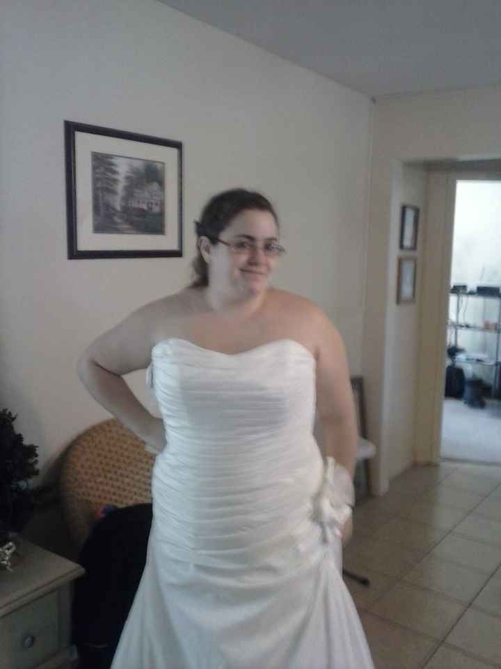 my wedding dress came it !!! **pictures