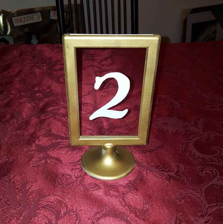 Who spray painted the ikea frame for table numbers?!