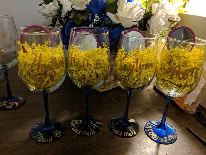 Bridesmaids wine glasses - 1