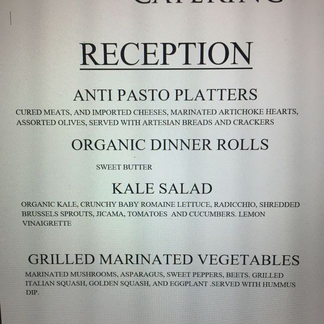 Catering/menu making - 1