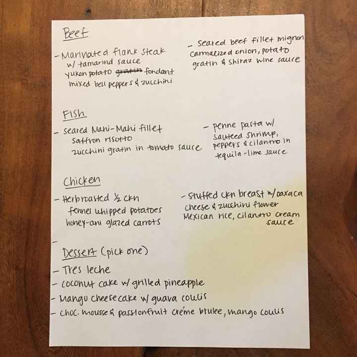 Dinner option advice