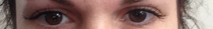 Makeup trial #1 with fake lashes