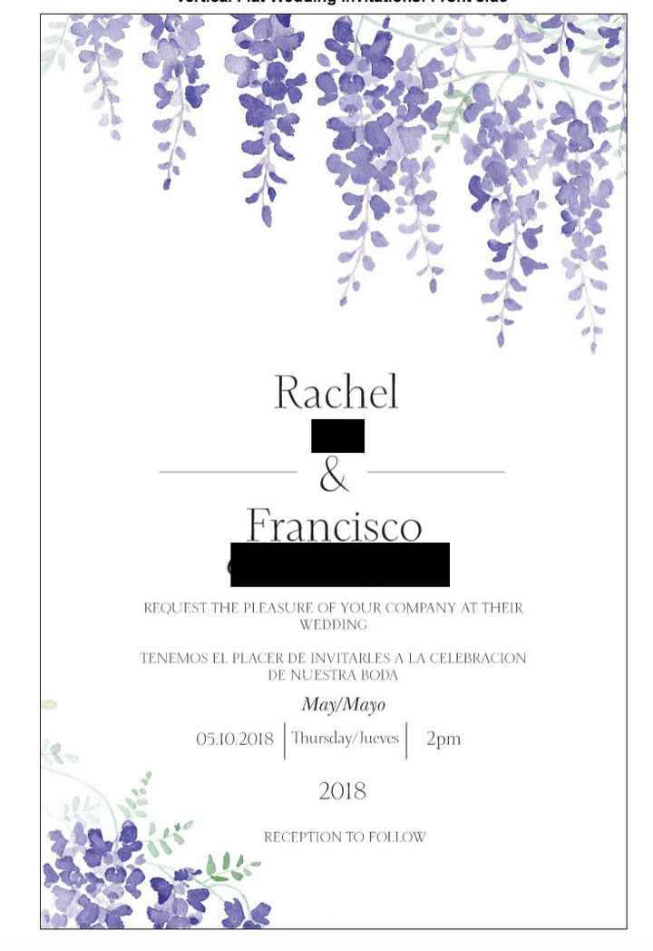 Bilingual invitation