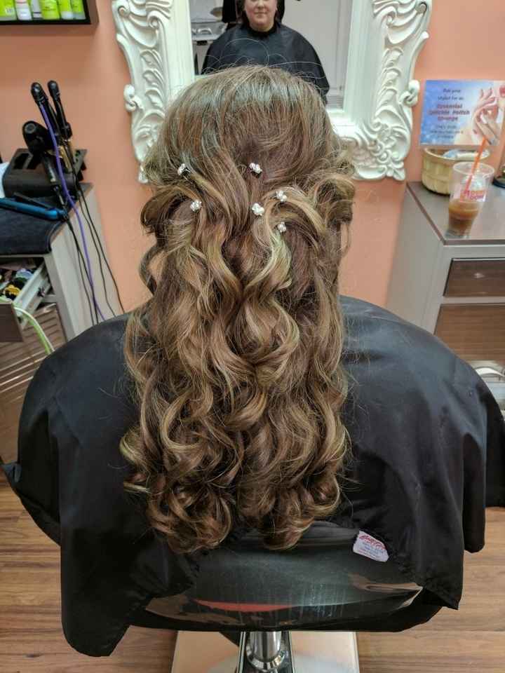 Hair and make up trial. Followed by dress