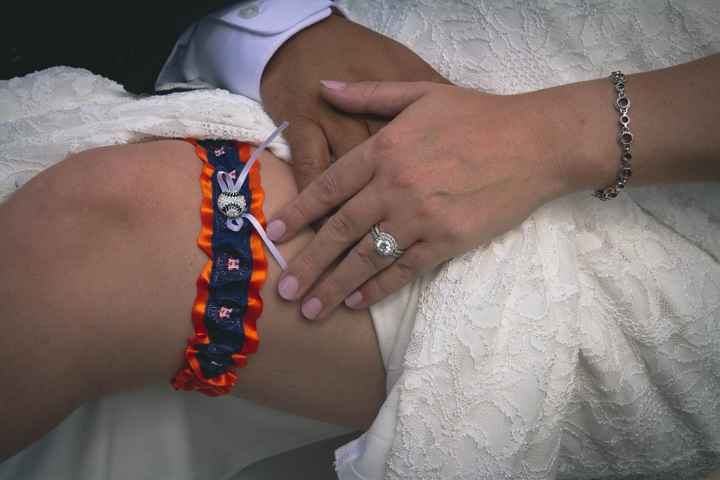 ring and garter/realized baseball is upside down...no one told me