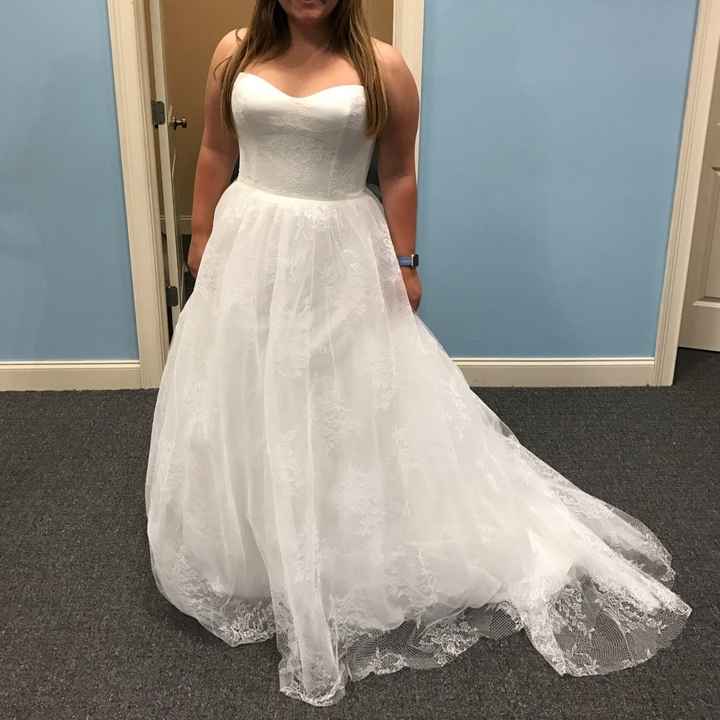 I got to try my dress on!