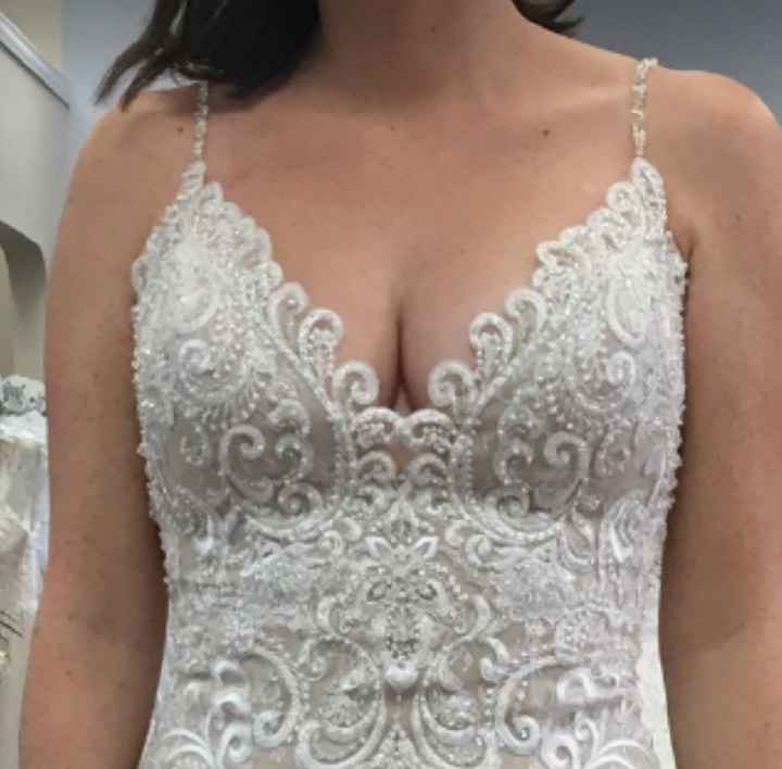 Does your wedding dress have lace, beading, or both? - 1