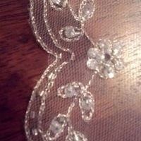 LOOKING FOR DAVID'S BRIDAL 689 IVORY FINGERTIP LENGTH TWO-TIER VEIL WITH SCALLOP EDGE STYLE 689 IVOR