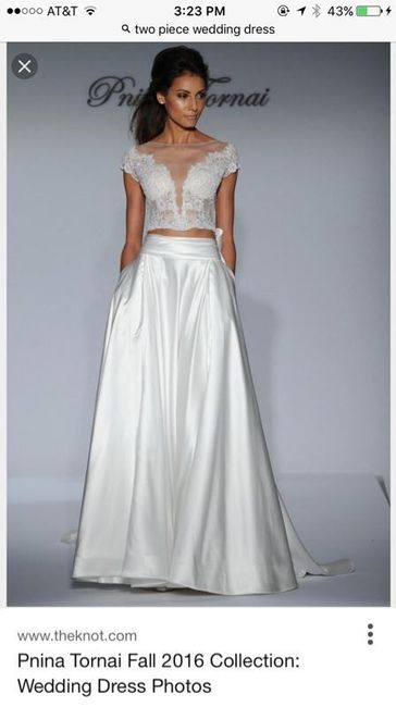Wedding dresses(two piece)