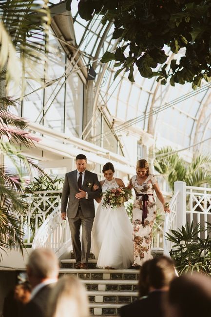 Parents walking me down the aisle 