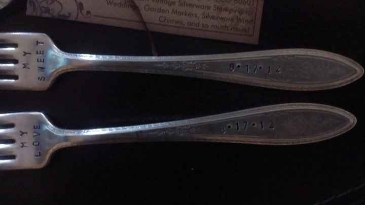 My Set of Custom Cake Forks