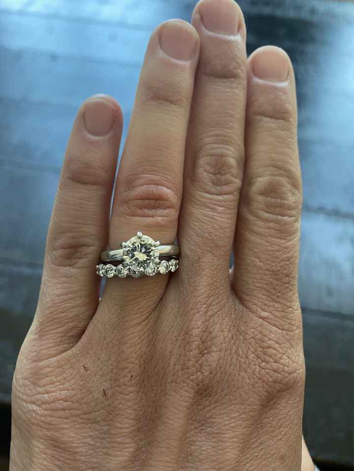 Wedding bands - 2 or 1? - 1