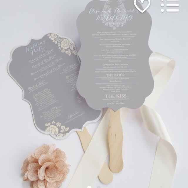 Wedding Fan Program