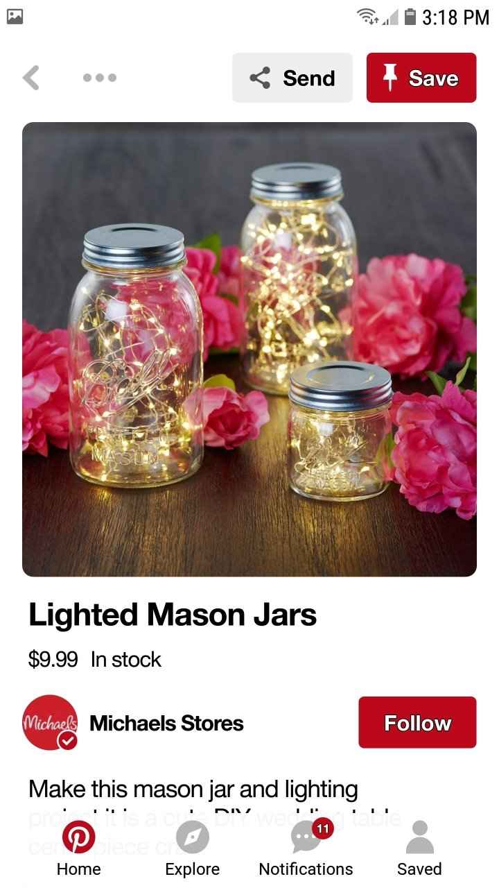Mason jar arrangements - 2