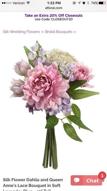 Silk flower bouquets