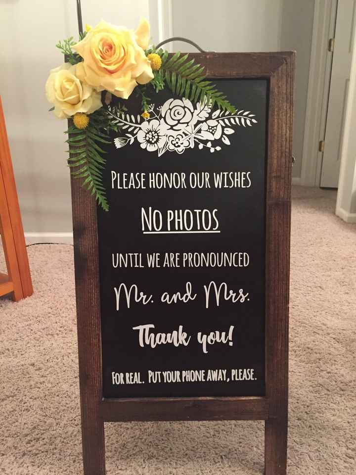 Unplugged wedding wording - 1