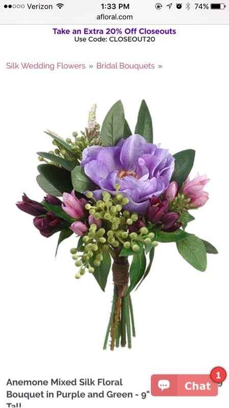 Silk flower bouquets