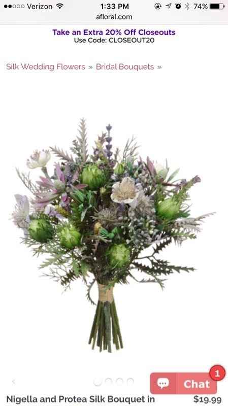 Silk flower bouquets