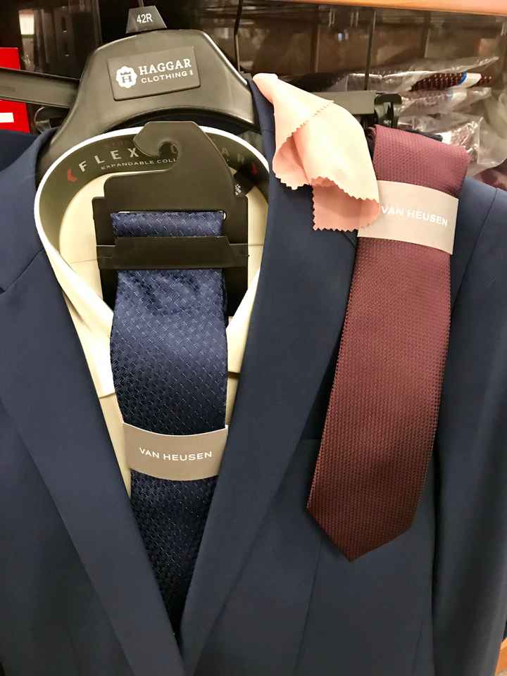 Different color bridesmaids dresses to groomsmen ties - 1