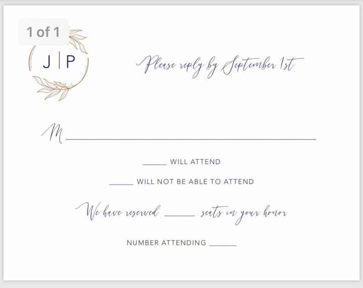 rsvp Card Advice Needed - 1