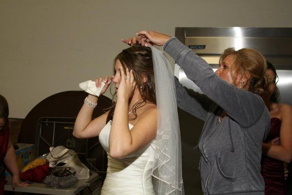 Hairstyle with veil
