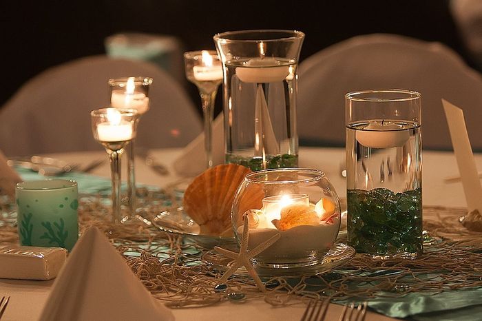 Wedding centerpieces- Beach themed