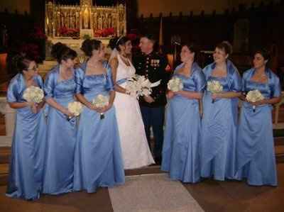 A Brides maid on Winter Themed Wedding