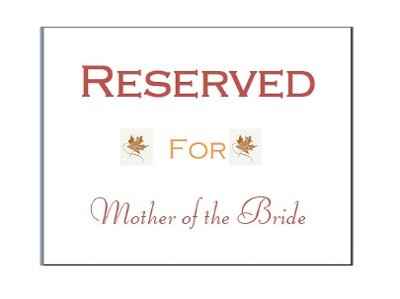 Reserved seating for family