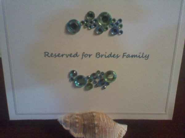 Reserved Table wording - ideas please?