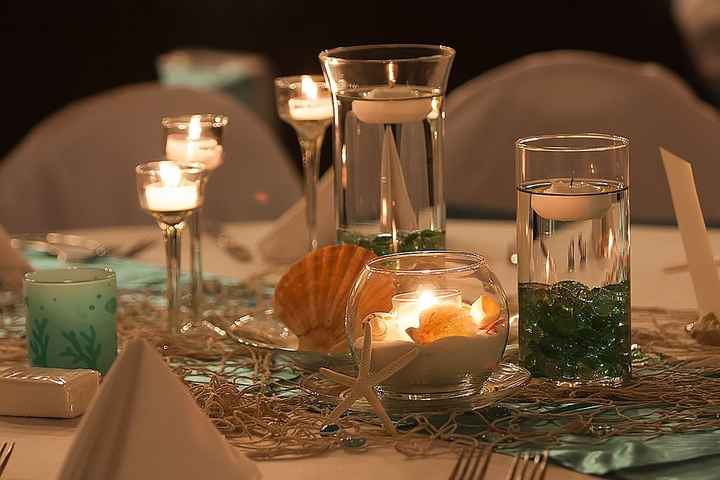 Wedding centerpieces- Beach themed