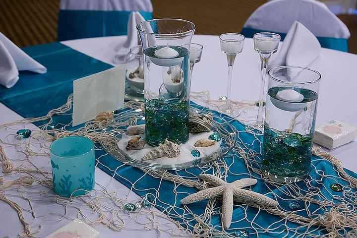 Wedding centerpieces- Beach themed