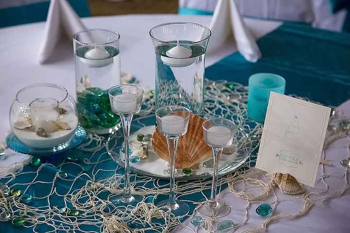 Wedding centerpieces- Beach themed