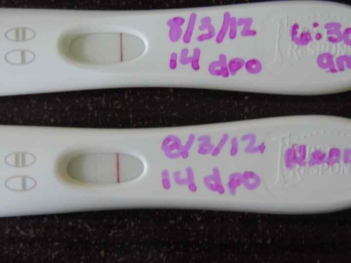 Pregnancy test line faded away