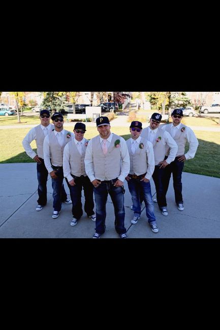 Baseball caps for groom and groomsmen? 1