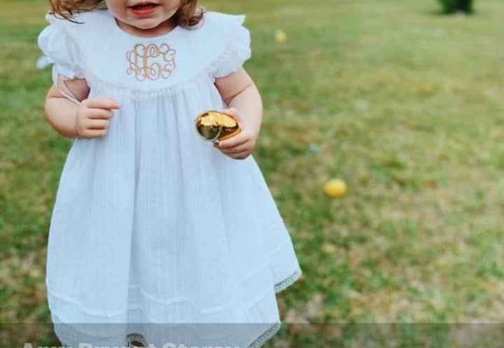 Smocked flower girl dress - 1