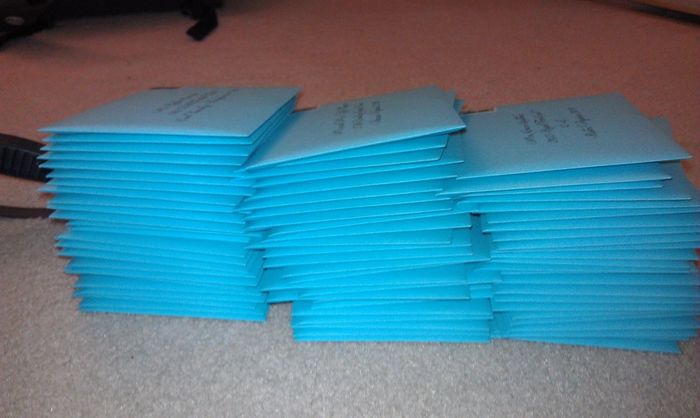Invitations :) The first one that's addressed and ready to mail...
