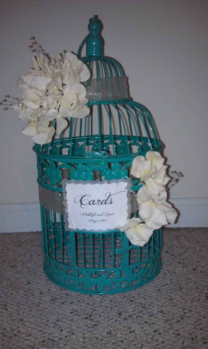 Decorating a Bird Cage Card Box