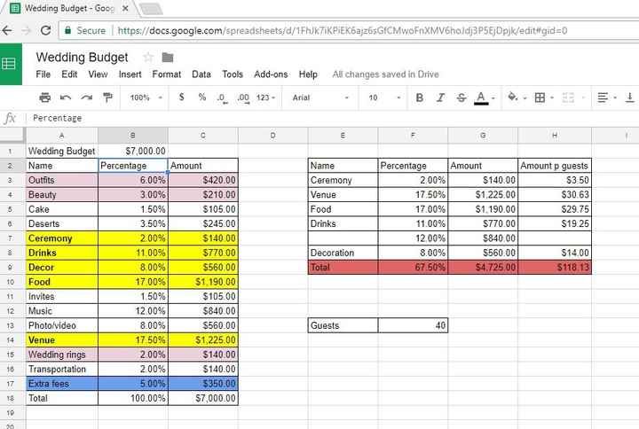 This is how our budget looks like right now. Any tips? 