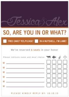 RSVP Cards Question