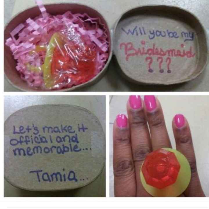 Bridesmaid/maid of honor proposal ideas and GO!