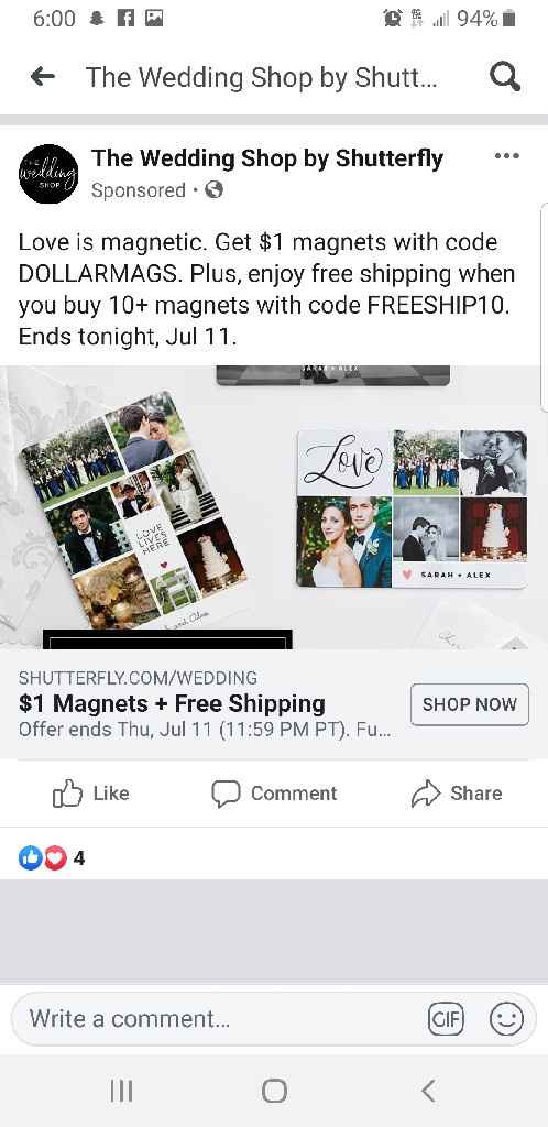 Shutterfly $1 Magnets! - 1